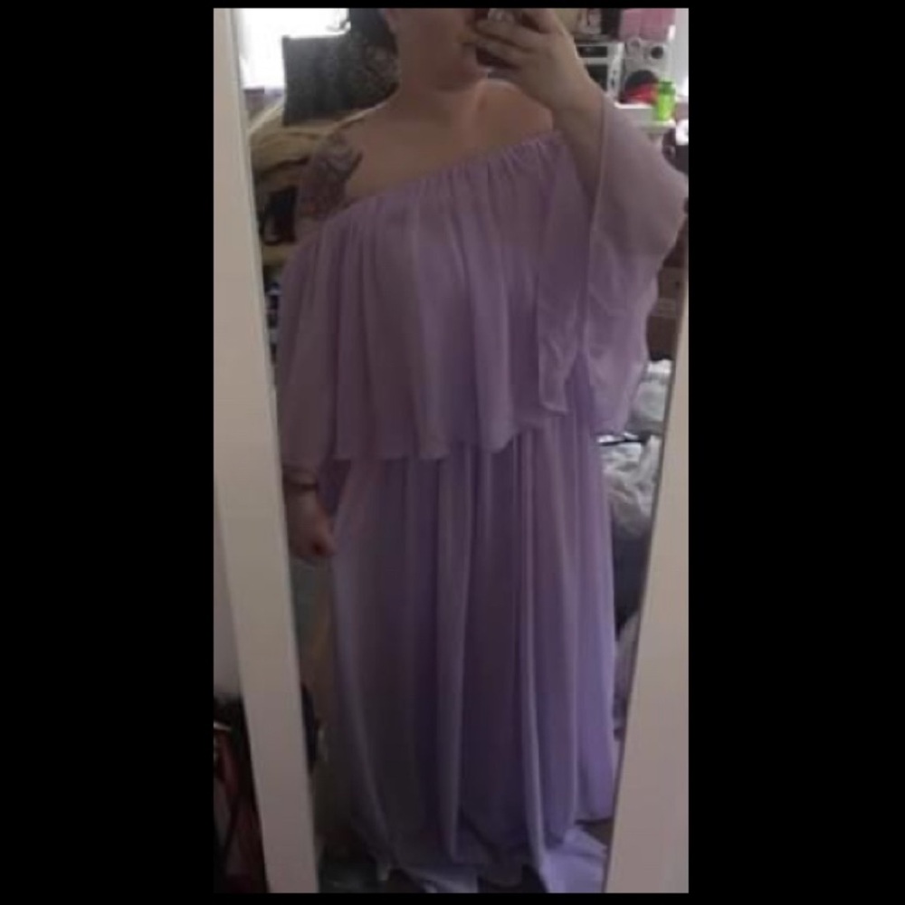 Lilac Off-Shoulder formal dress NWOT